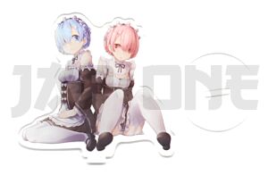 Cristallo acrilico -  Re:Zero − Starting Life in Another World - Duo Rem & Ram (ver.2)
