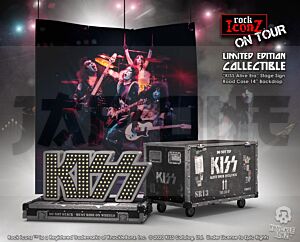 Kiss Figura Rock Ikonz On Tour Caisse De Tournée + Décor De Scène Alive! Tour