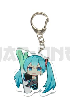 Llavero de cristal acrílico - Vocaloid - Miku Hatsune with green onion