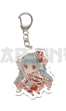 Llavero de cristal acrílico - Vocaloid - Miku Hatsune Strawberry Cake